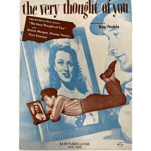The Very Thought Of You Sheet Music 1934 Ray Noble Warner‎ Bros Pictures